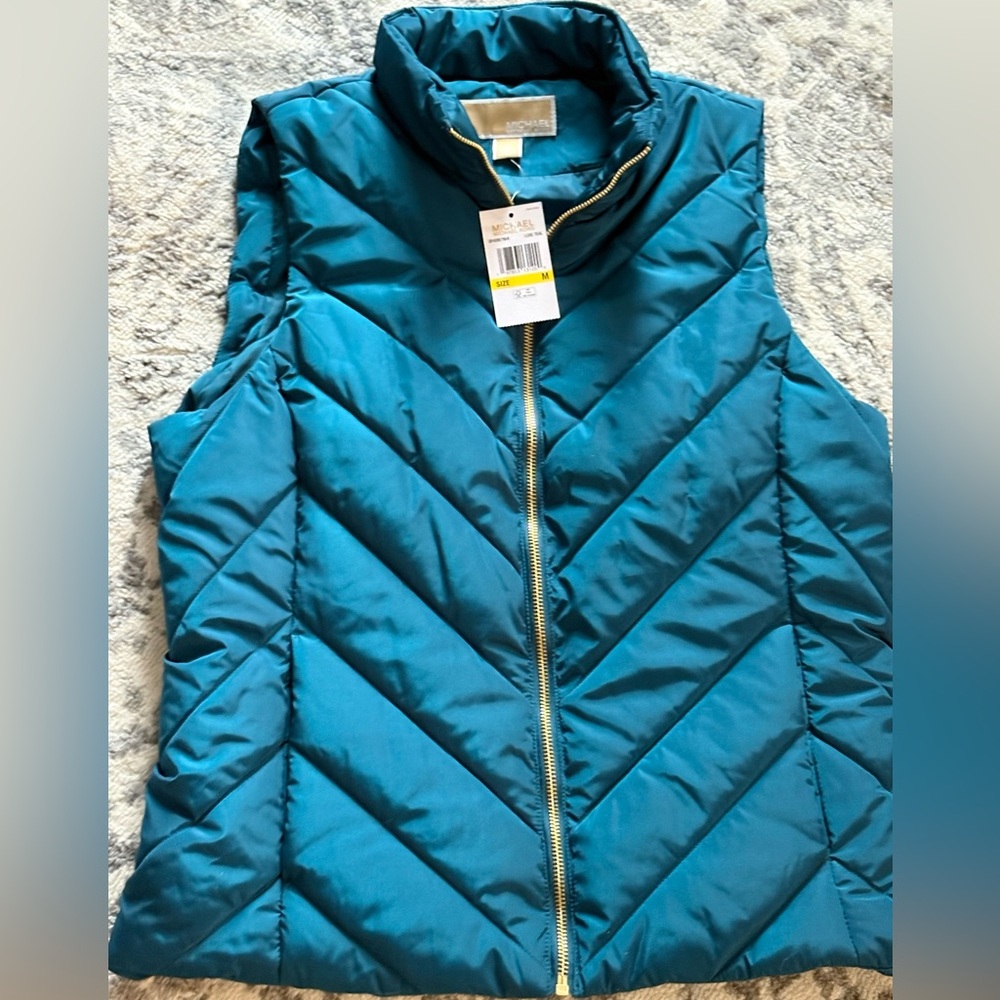 NWT Michael Kors Blue Quilted Vest
